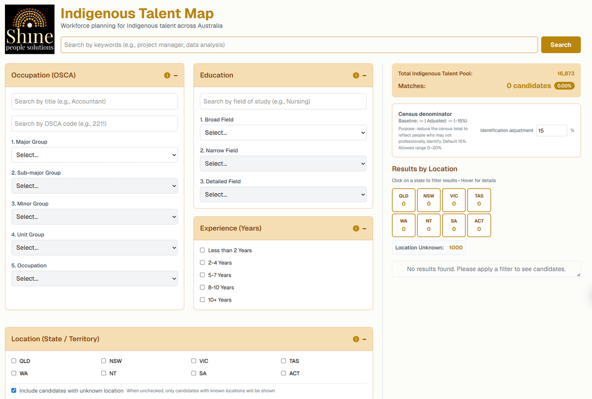 Explore & Discover — Talent Map interface screenshot